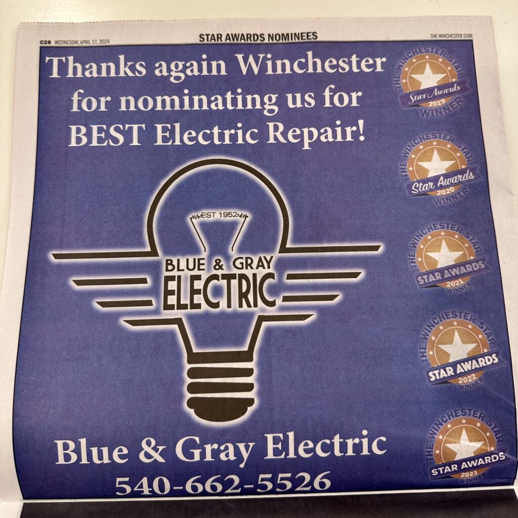Blue & Gray Electrical Services | Top Electricians in Winchester, VA